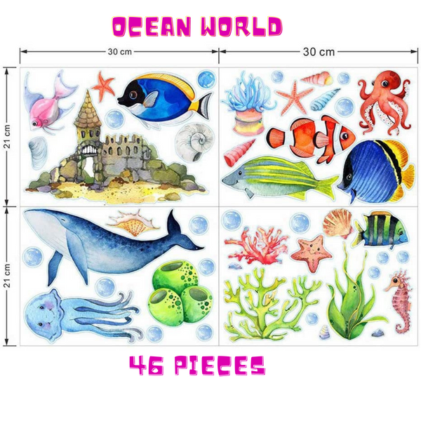 Ocean World glow in the dark wall art – LucyMelon